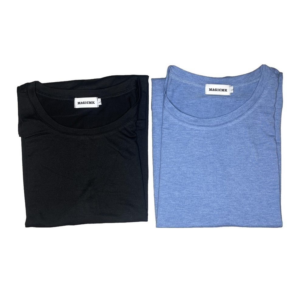 Magicmk 2-pack Tank Top Black & Blue Cotton Blend Women Large NEW
